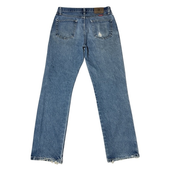 Vintage 90’s Wrangler Distressed High Rise Mom Blue Jeans Waist 31 - Picture 3 of 5
